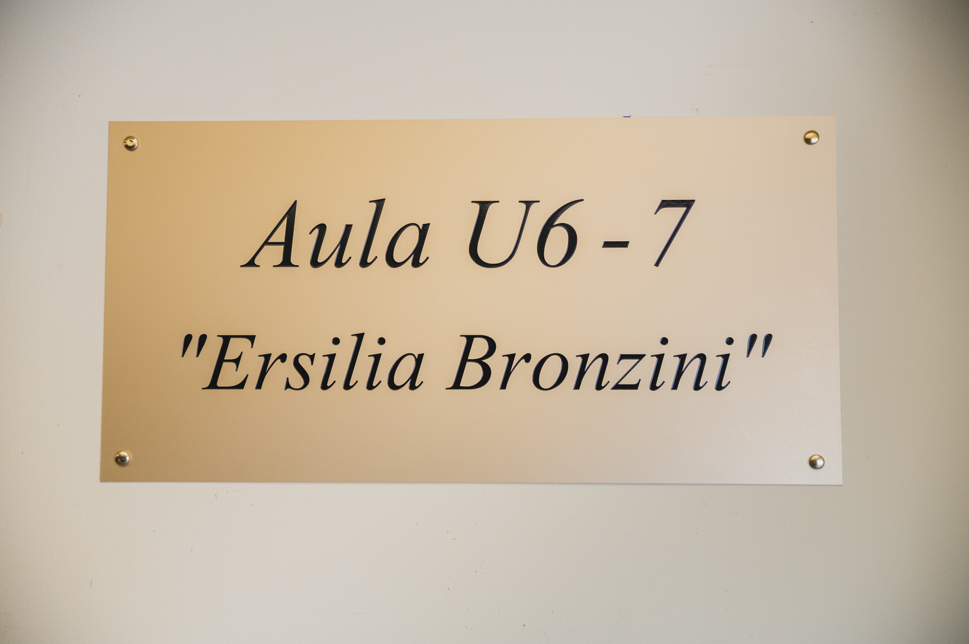 Targa aula U6-7 