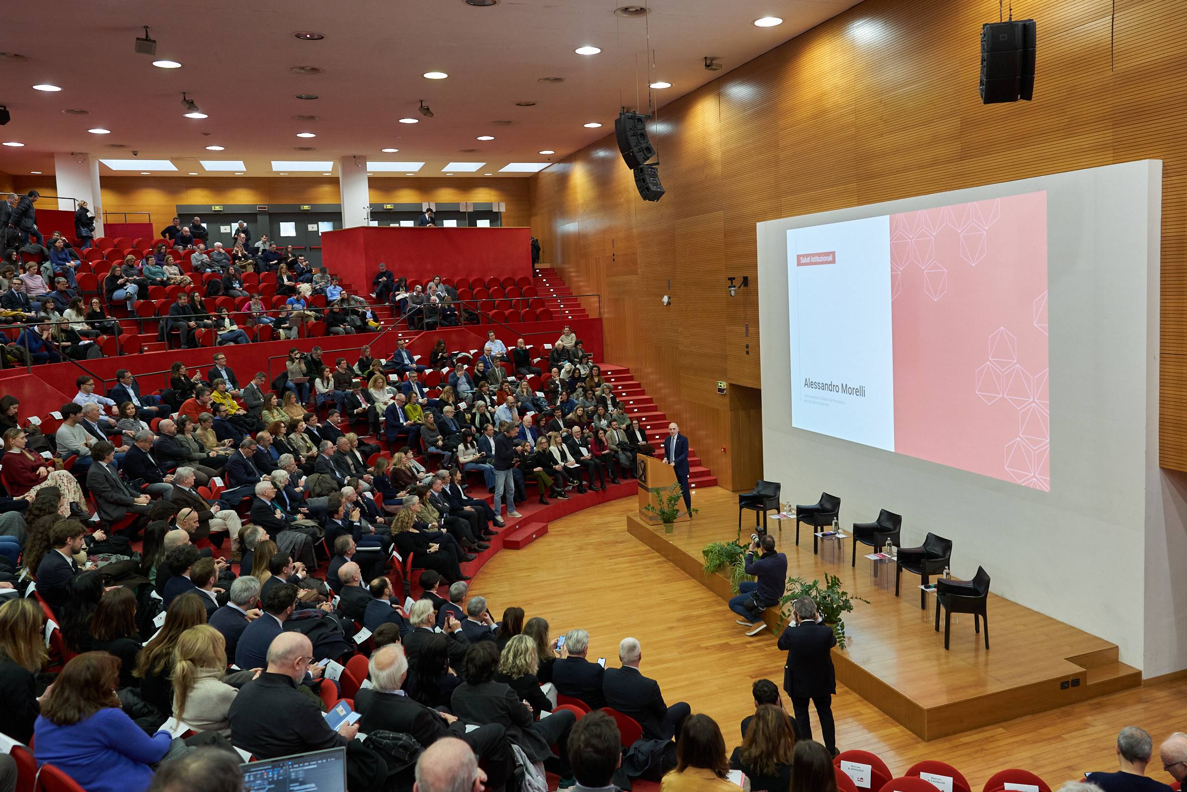 un momento della presentazione di Fondazione Bicocca in Aula Magna
