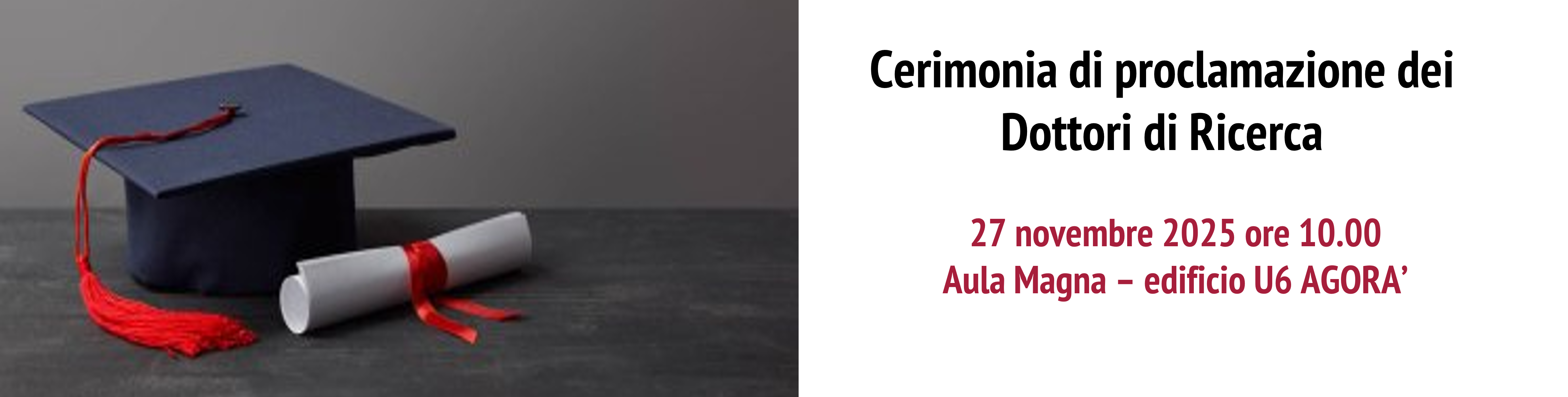 Cerimonia di consegna dei diplomi di dottorato 27.11.25