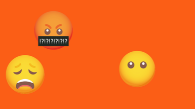 emoticon su fondo arancione