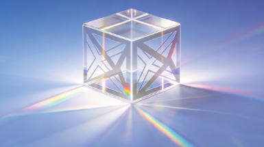 logo Bicocca in 3D con effetti luce