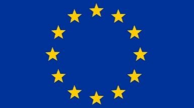 stelle gialle su sfondo blu, bandiera europea