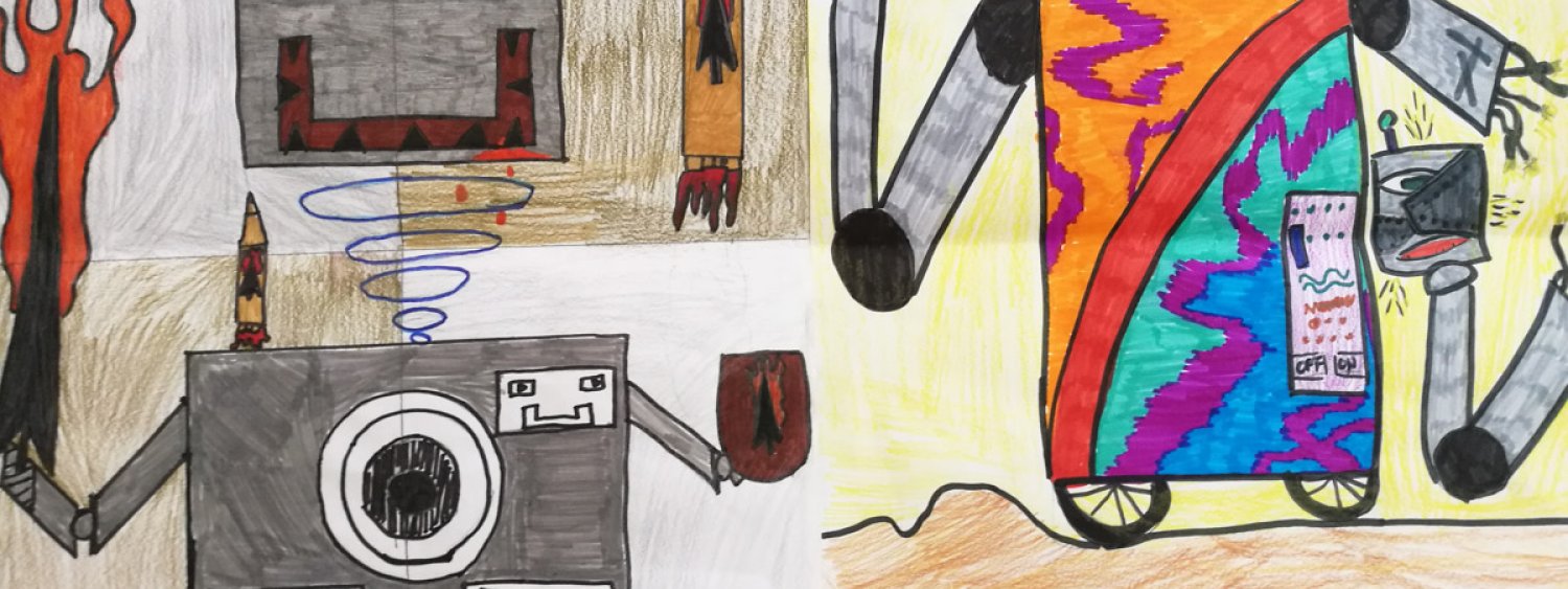 disegni sulla robotica fatti da bambini degli istituti scolastici