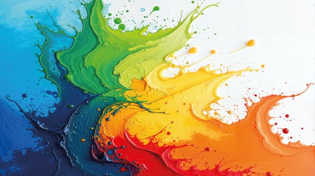 Macchie di tempere colorate