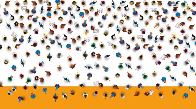 Persone viste dall'alto