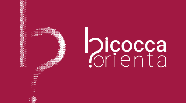 punto esclamativo e punto di domanda in bianco su fondo rosso che compongono la scritta Bicocca Orienta