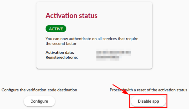 Disable 2FA