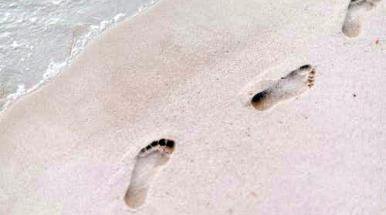 tracce nella sabbia