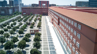 foto dall'alto edifici università